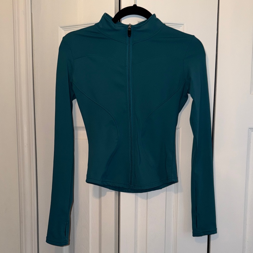 Amazon Teal Full-Zip Long-Sleeve Active Jacket